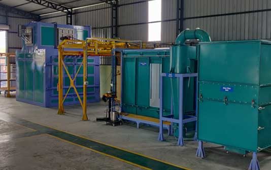 Powder coating and material handling